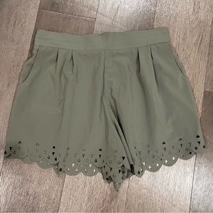 Olive Green Flowy Shorts (with pockets!)